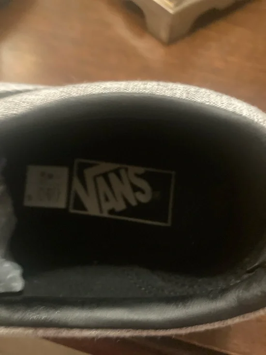 Vans Men’s Gray Canvas Old Skool Sneakers with Black Stripe Size 9.5 Men’s - Picture 2 of 15